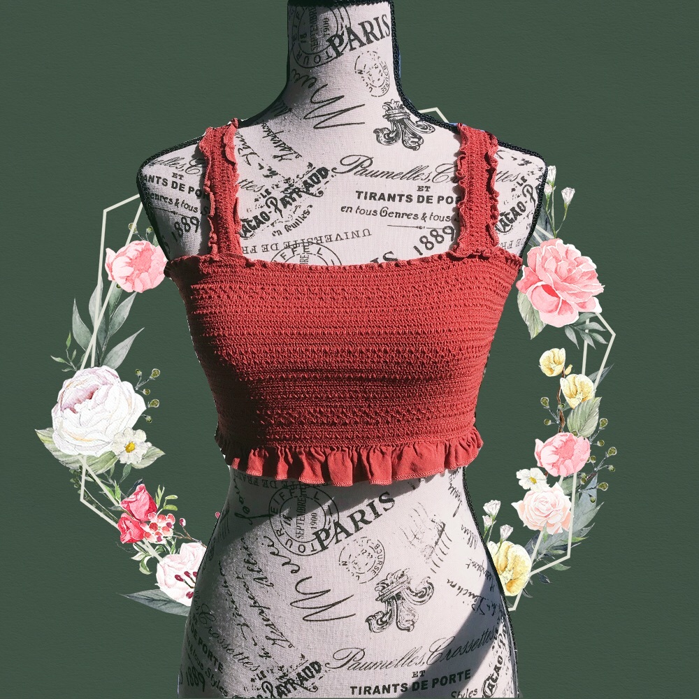 KENDALL + KYLIE Rusty Red Crop Top